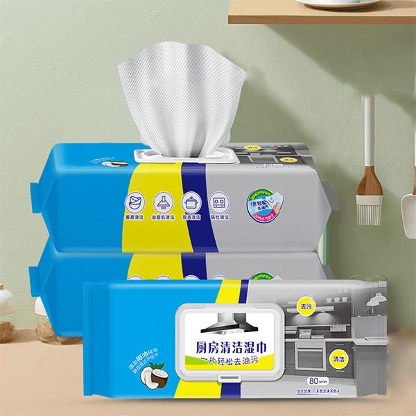 70 Count Lemon Zest Scent Kitchen Cleaning Wipes Household Disposable Kitchen Wipes