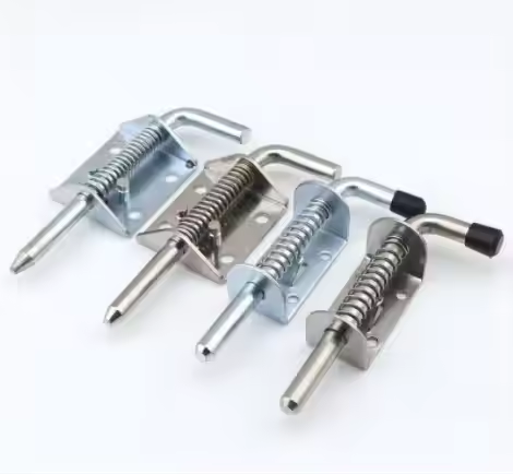Hot Sale Galvanized Spring Loaded Latch Pin Barrel Bolt Brushed Finished Door Lock Free Sample