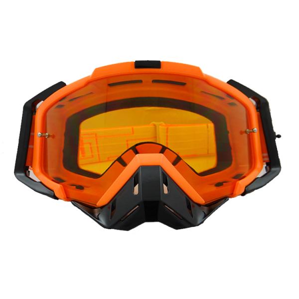 Adjustable High Strap Dirt Bike Motorcycle Custom MX Goggles Motocross with Nose Guard