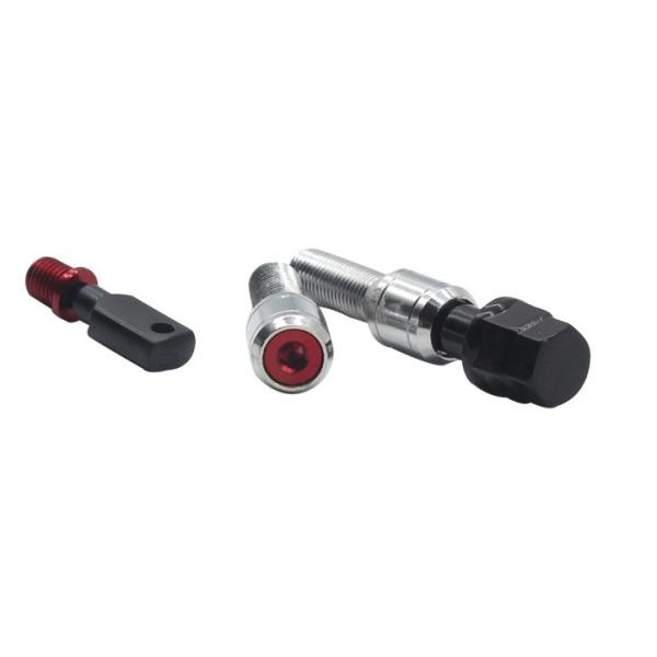 Automotive Closed Locking Wheel Nuts Bolts Titanium Material With 5 Screws 2 Keys
