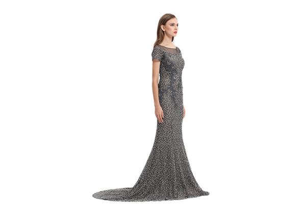 Women ' S Mermaid Elegant Long Sleeve Evening Dresses Lace V - Neck Dress For Party Gowns
