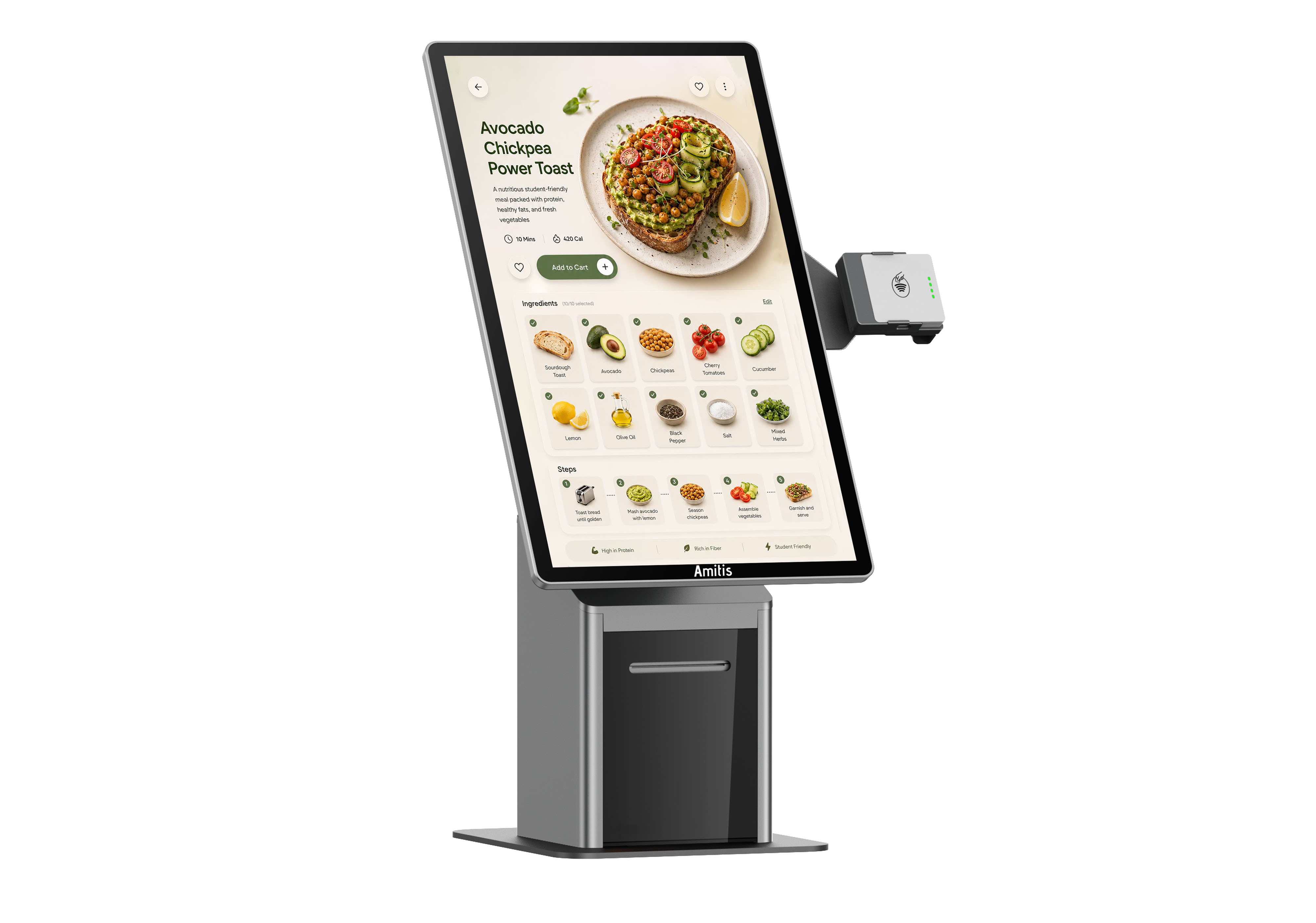 AK79 Kiosk With 21.5 Inch Touchscreen Octa Core Processor For Fast User Interaction