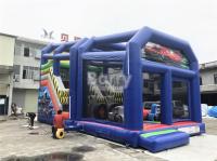 Diapositiva animosa inflable de la historieta al aire libre para los niños/niño con la cubierta del refugio