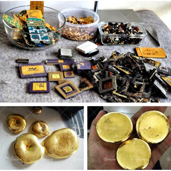 Capacidad de trabajo 200-1000 kg/h Equipo de refinación de oro para el reciclaje de oro en PCB