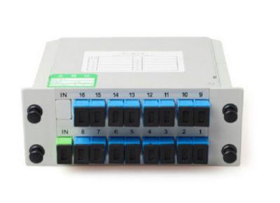 Tipo tipo cassette divisor da inserção da caixa de distribuição 1 * 16 de FTTH do PLC da fibra ótica