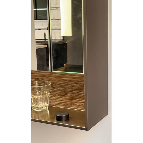 Hotel Wall Mounted Home Smart Aluminum Bathroom Mirror Cabinets With Led Light