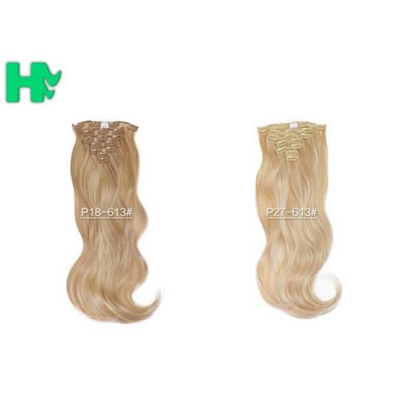 Colorful 20'' Heat Resistant Synthetic Hair Extensions Body Wave No Shedding