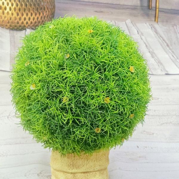  Office Decorative 55cm Artificial Potted Floor Plants Boxwood Ball