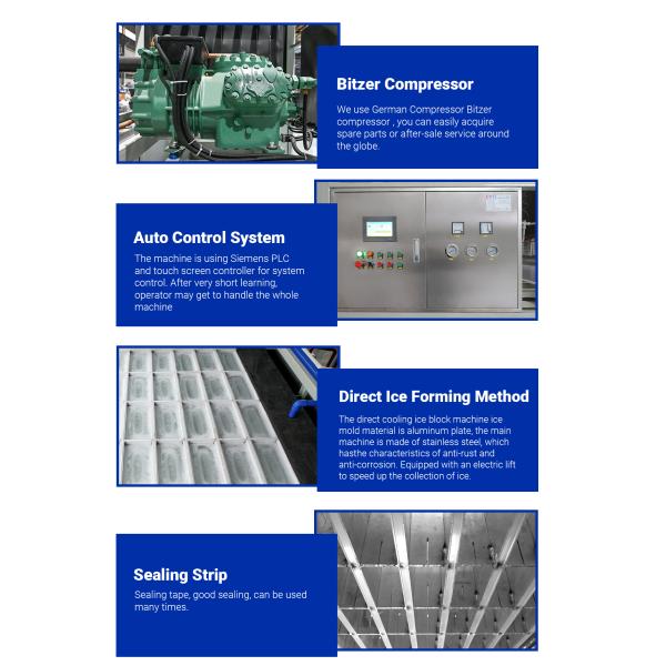 продажа рынка Африки машины блока льда 1 тонны к 5 тонн сразу охлаждая популярная горячая