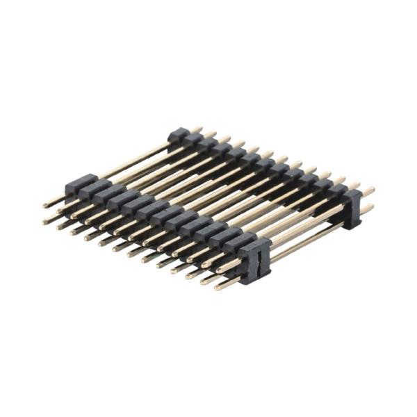 1.27mm Pitch Right Angle Board To Board Connector 2 - 50 Pin Brass Pin Header Connector