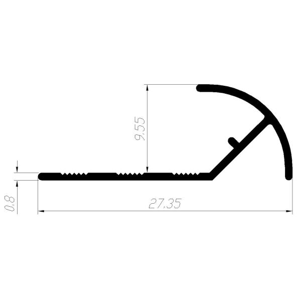 Tile Edge Trim Jolly 2.5m Metal Tile Trims Aluminum Alloy Inside Corner