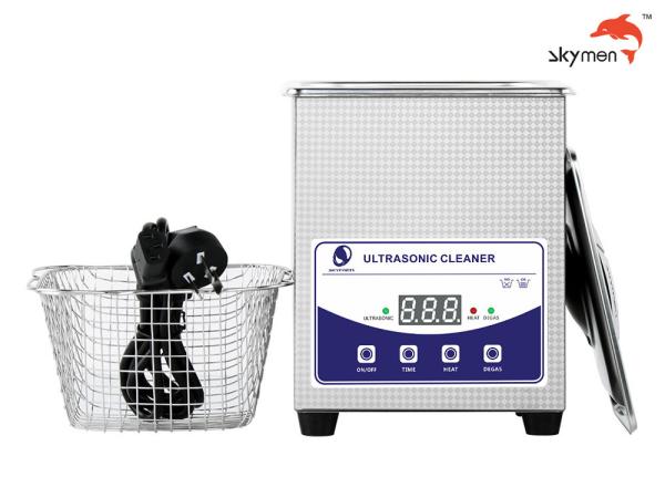 Da cesta ultrassônica do banho 60W da joia de SUS304 2L CE ultrassônico RoHS do líquido de limpeza