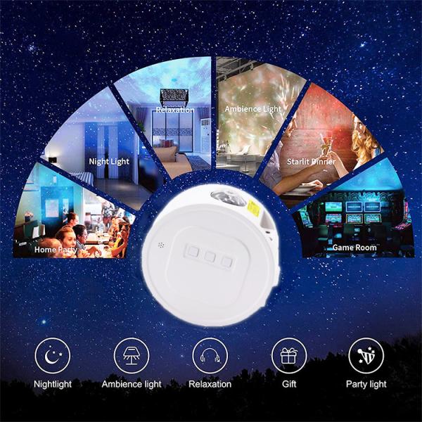15.2cm 7.4cm Water Wave LED Projector Light 100V Moon Star Night Light