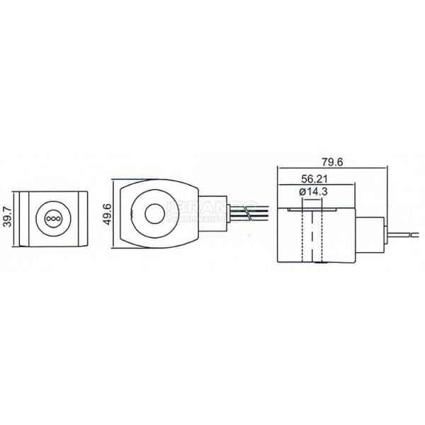 Катушка соленоида шляпы отверстия MP-C-080 MP-C-082 238210-032-D 14mm красная