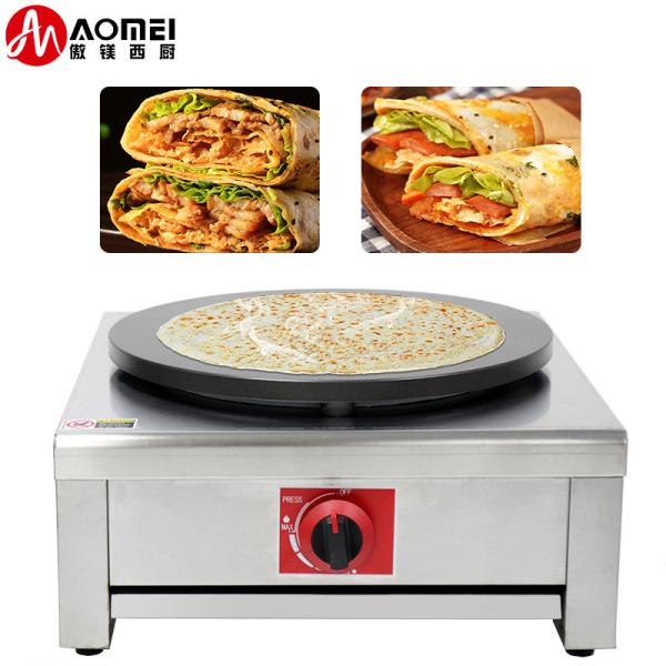 Máquina de fazer crêpe e panquecas de gás de gás líquido (LPG) para restaurantes de fast food