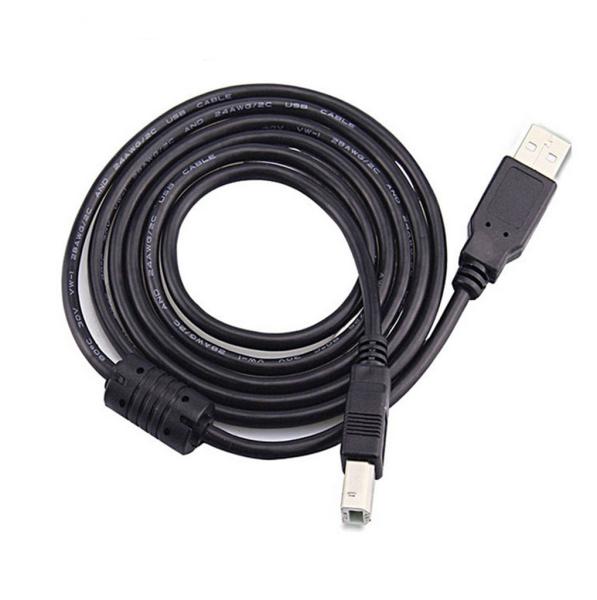 Cabo de alta velocidade preto de USB, um homem a uma impressora fêmea Cord de 2,0 USB