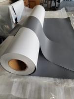 Bandera de PET de color gris satinado con espalda 330gsm/420gsm/450gsm para impresión con solventes ecológicos para pantallas enrollables