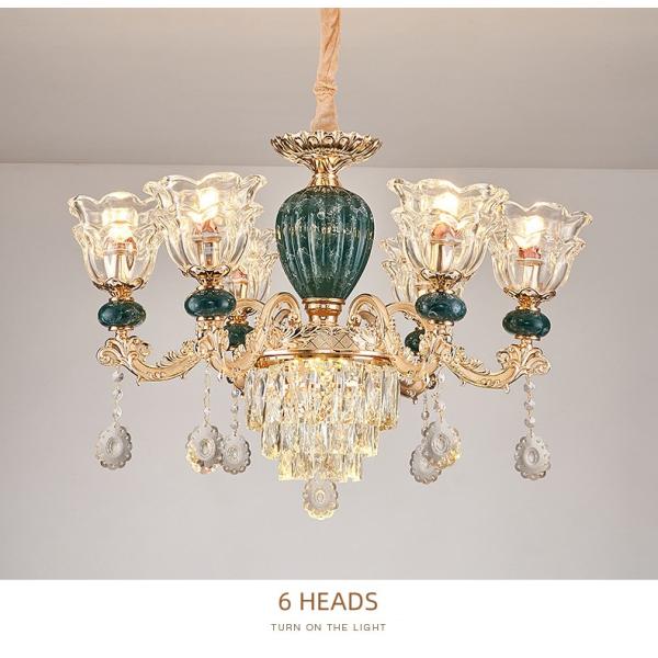 Свет спальни столовой комнаты прожития люстры СИД полного спектра роскошный стеклянный керамический