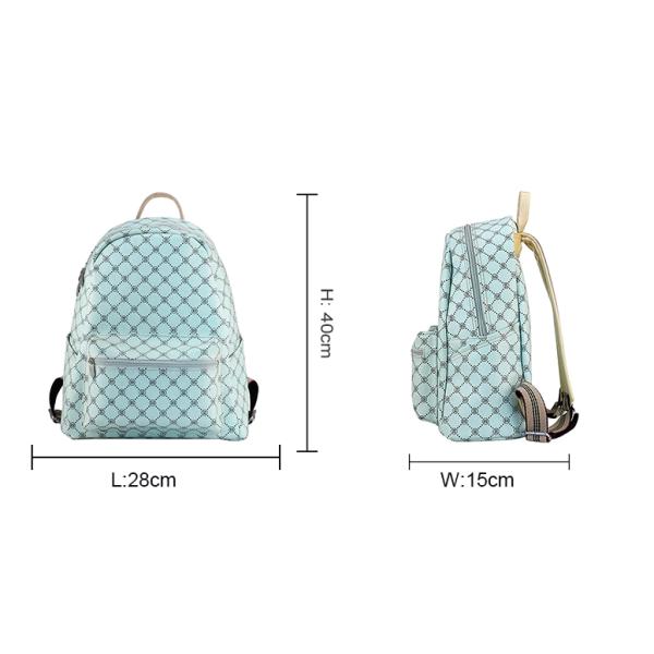PU Leather Awesome Womens Backpack Bags Light Blue Colored For Travelling