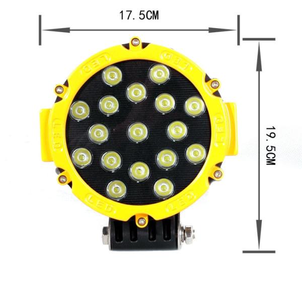 51 Watt Round Led Flood Lights Outdoor High Power 10-30V DC 6000K