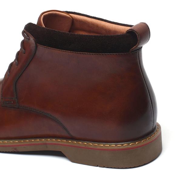 Winter Red Anti Skid Mens Leather Lace Up Dress Boots