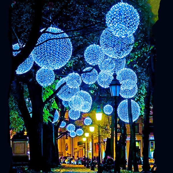 LED Iron Wire Ball Lawn Lamp Decorative Outdoor Lighting Project Garden Landscape Lamp Creative Light
