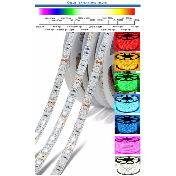 Smart Solar Motion Sensor Lights Outdoor , UL RGB 5050 LED Strip Lights DC 24V