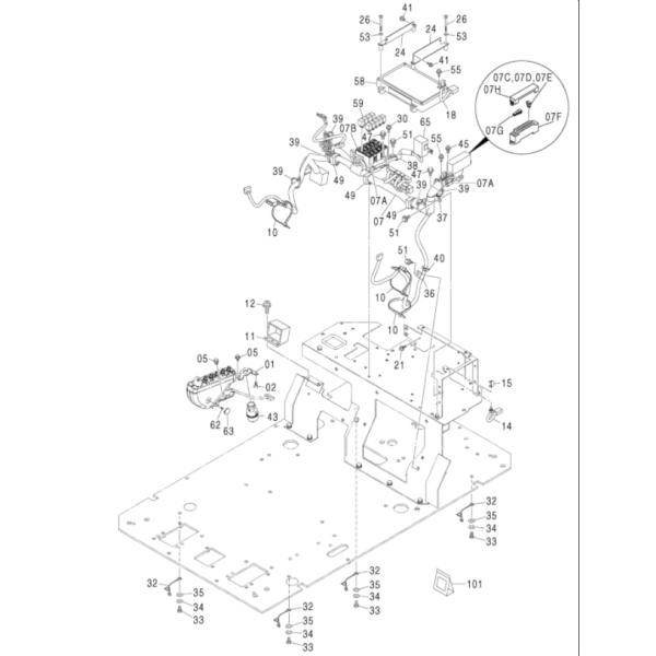 Регулятор мотора двигателя Дк доски 9322519 компьютера запасных частей экскаватора ЗС240-3Г