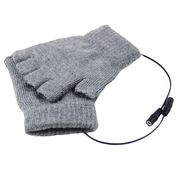 Women Men Electric Heating Gloves USB Thermal Grey Gloves For Sports Skiing