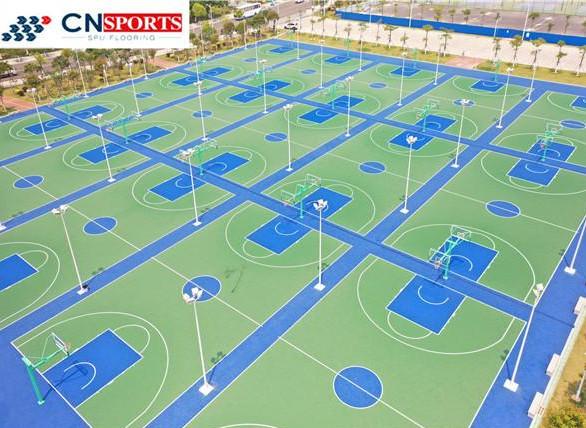 SPU IAAF Synthetic Basketball Court Flooring UV Resistant
