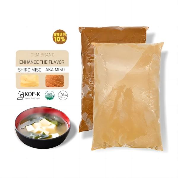 Pâte naturelle et savoureuse de la soupe miso 1kg 18 mois de temps d'étagère