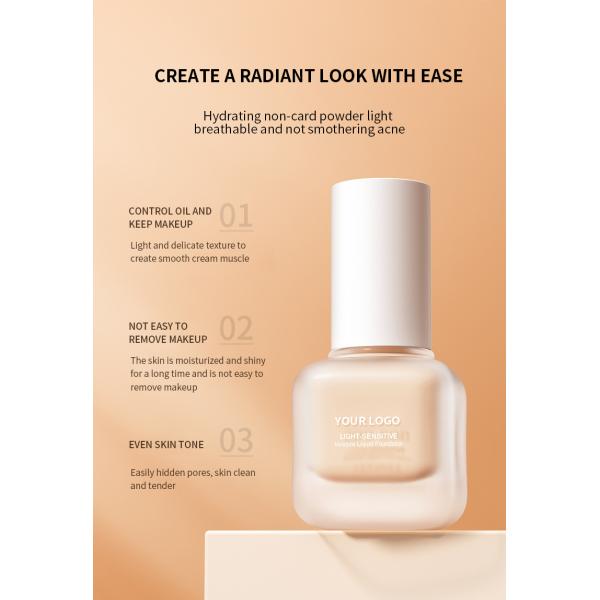 Private Label Vegan Cruelty Free Full Coverage Waterproof Matte Liquid Makeup Foundation Cream With HALAL