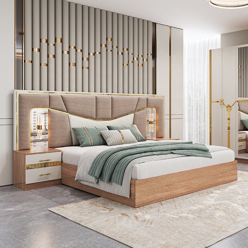 Meuble De Chambre Modern Bedroom Furniture Set king Size Bed Wooden Frame Luxury Home Complete Turkish Furniture Bedroom Sets