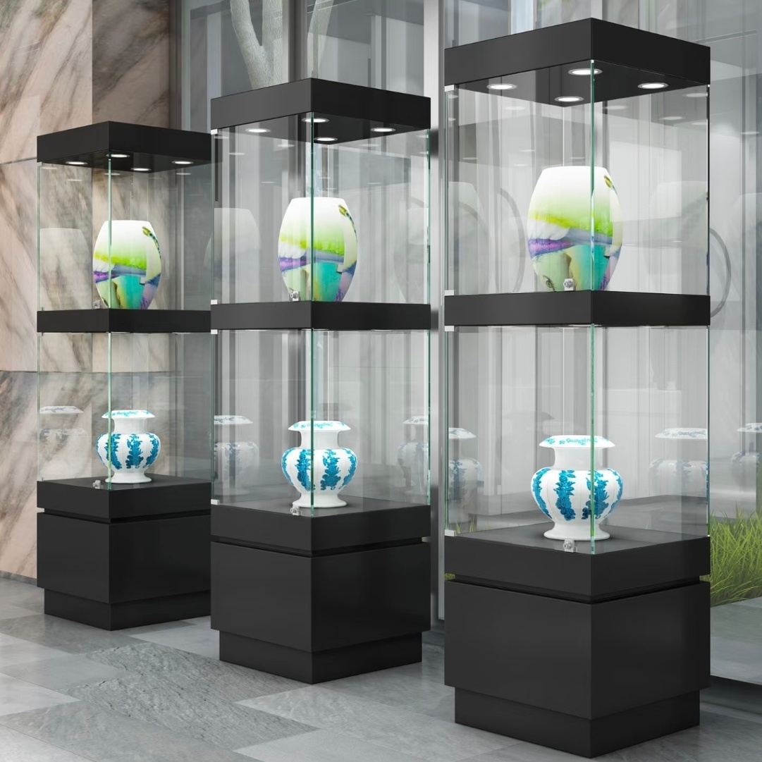 Modern Wall-Mounted Display Case for Art & Historical Objects