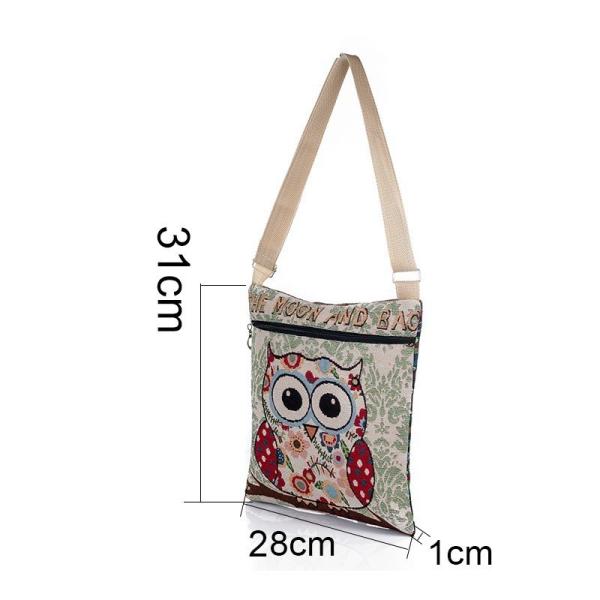 Embroidered handbag casual shoulder Messenger backpack cute female elephant printing woven bag lady