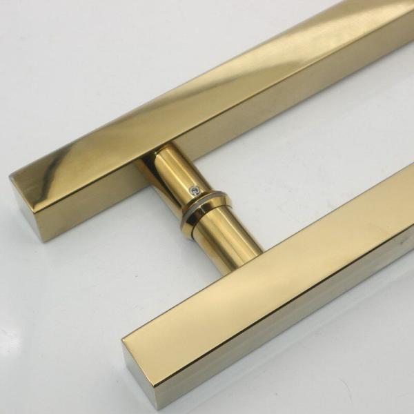 Ajoutez une touche d'or à votre salle de bain avec des poignées de porte en verre en acier inoxydable