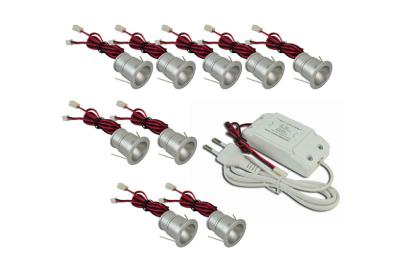 La tache DownLights de Mini Dimmable a mené pour la salle de bains/salle de toilette allumant 1W*9pcs/set