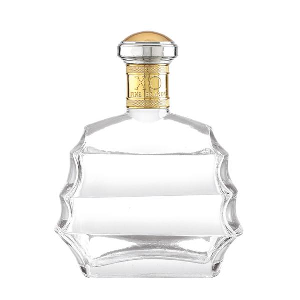 Estampagem a quente Collar de plástico de alumínio de PP garrafas de vidro de 200 ml para XO / brandy
