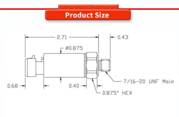 UNIVO AST2000-1000Y Sensor de pressão 0,5-4,5V Saída para medição de líquidos e gases