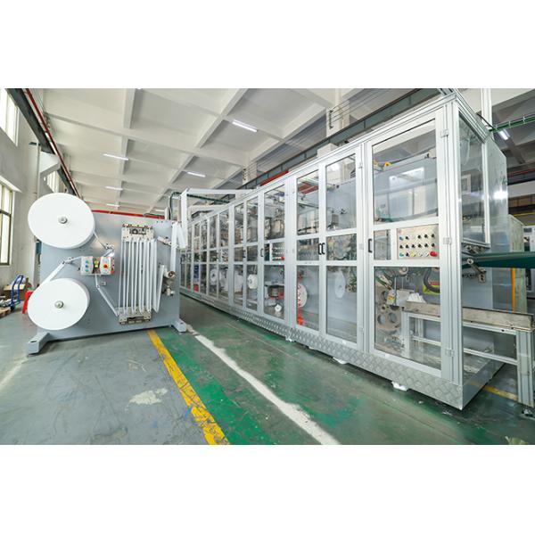 Nueva línea de producción de pañales para bebés de tipo 800 pcs / min Control PLC inteligente de servo completo