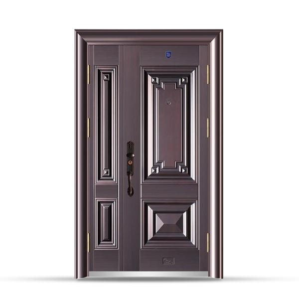 Anti Theft Waterproof Aluminum Entrance Door 90mm Leaf Thickness