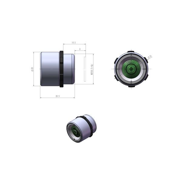 Объектив F1.0 германия 28.5mm Uncooled термальный ультракрасный