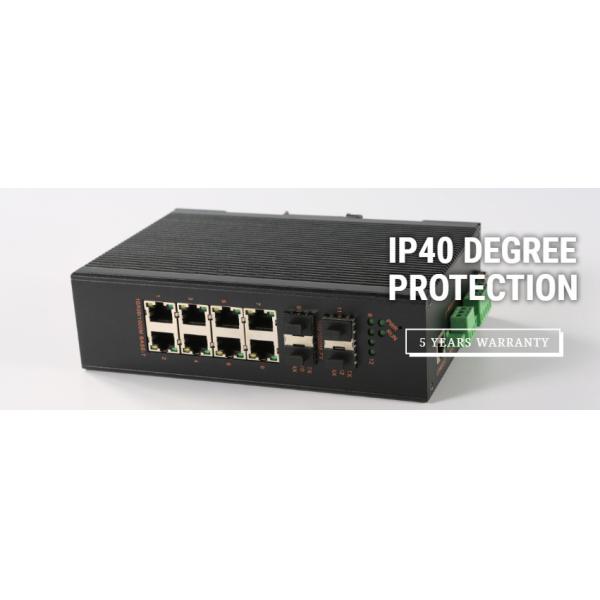 Outdoor Fiber Optic Network Switch 4 1000M SFP FX Ports + 8 10/100/1000M TX Ports