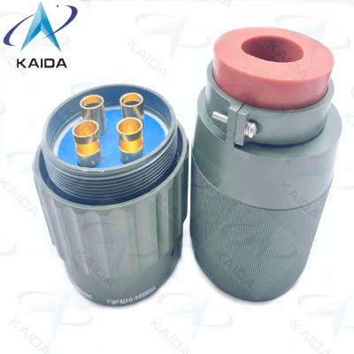 Conector elétrico circular da série Y50DX Alumínio Verde Oliveira Cadmio Plug 4 Contatos Y50DXD4-04TK5NL2