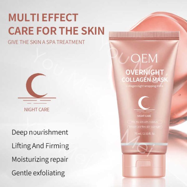 OEM Collagène hydrogel soins de la peau Masque facial hydratant Peeling de nuit