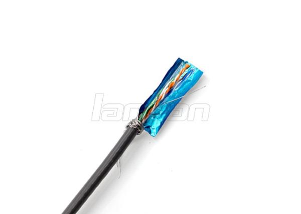 Solid Networking PVC Cat5e Lan Cable FTP 0.50mm Copper Clad Aluminum 305 m / roll