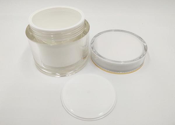 100g Empty Luxuries Acrylic Face Cream Jars Round Shape Convenient Carrying
