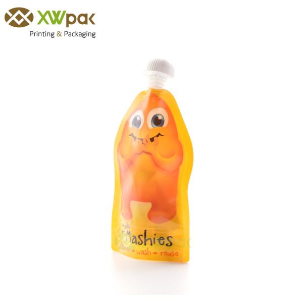 Bottom Sealing 7mm Juice Liquid Stand Up Pouch / Air Proof Liquid Pouch With Spout