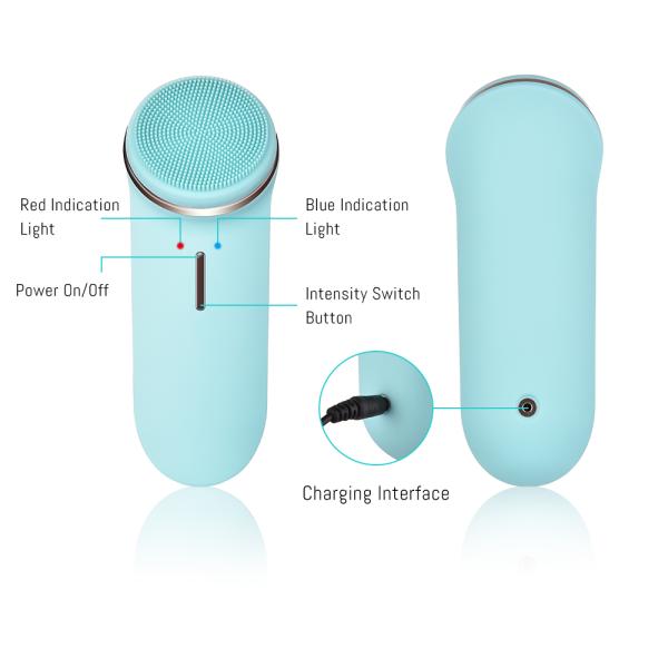 Silicone électrique de massage de visage de Sonic Facial Cleansing Brush SME profondément propre