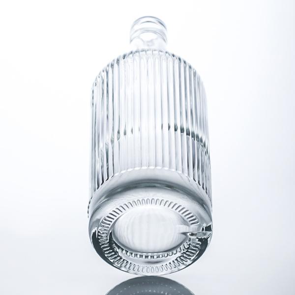Collier en verre 750 ml Bouteille de vin de luxe transparente vide pour le cognac